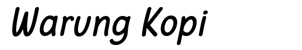 Warung Kopi font preview